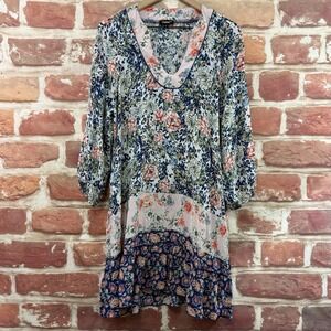Anthropologie Tolani Dress Women's Large Multicolor Boho Garden Floral Casual